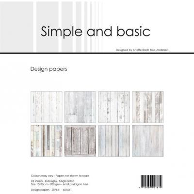 Simple and Basic Paper Pad Designpapier - Basic White Wood